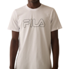 Imagen de FILA Regular letter outline Remera manga corta casual para hombre - Blanco/Negro