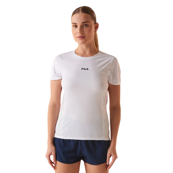 Imagen de FILA Core run Remera manga corta de running para mujer - Blanco